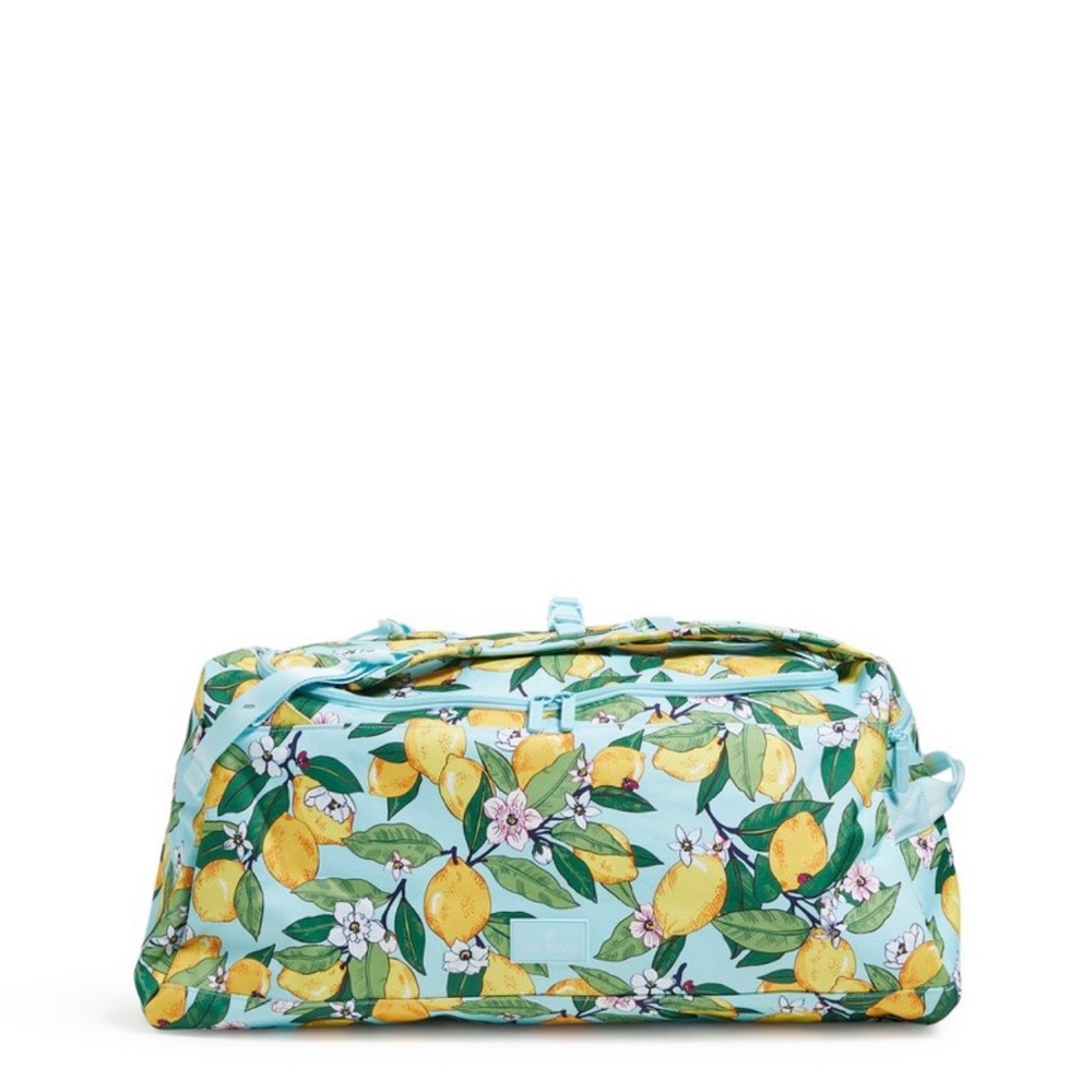 Vera Bradley Lighten up XL Duffel Backpack -Lemon Grove print -NWT
